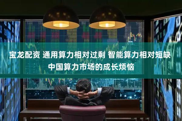 宝龙配资 通用算力相对过剩 智能算力相对短缺 中国算力市场的成长烦恼